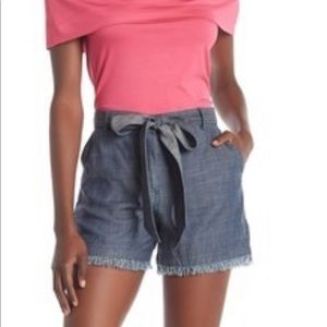 50% off! Trina Turk shorts in denim colour.